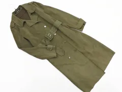 ZARA basic ザラ ベーシック ベルト 付き フェイクスエード コート sizeM/緑 ◇■ レディース