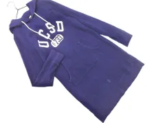 Champion チャンピオン スウェット プリント パーカー ワンピース sizeM/紺 ◇■ レディース