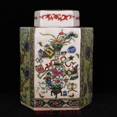 大清雍正黄釉五彩龍紋賞瓶 景徳鎮 陶磁器 装飾品 現代工芸品美術品