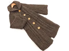 SHIPS シップス ウール100% ショール ロング カーディガン 茶 ◇■ レディース