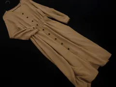 LOWRYS FARM ローリーズファーム Vネック シャツ ワンピース sizeF/ベージュ ◇■ レディース