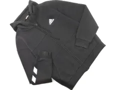 adidas アディダス 裏起毛 ジップアップ パーカー 黒 ◇■ メンズ