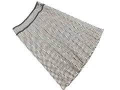 KUMIKYOKU 組曲 総柄 プリーツ スカート size2/黒ｘ白 ◇■ レディース