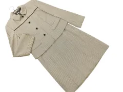 Courreges クレージュ 千鳥格子柄 ジャケット ワンピース セットアップ size11AR/白ｘ黒 ◇■ レディース