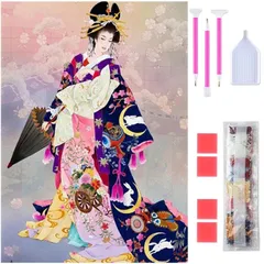 【特価商品】ダイヤモンドアート Rinimie ダイヤモンドアート キット 芸者 ダイアモンドビーズ絵画キット 5Dモザイクアート DIY 手作り絵画手芸キット ダイヤモンド塗装 全面貼り付けタイプ 芸術品 家用装飾 30x40cm