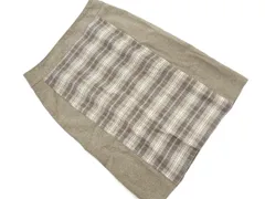 LAURA ASHLEY ローラ アシュレイ チェック 切替 Aライン 台形 スカート グレー ◇■ レディース