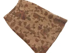 INDIVI インディヴィ ウール混 花柄 Aライン 台形 スカート size38/茶 ◇■ レディース