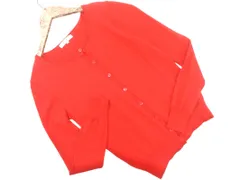 NATURAL BEAUTY BASIC ナチュラルビューティーベーシック ウール100% カーディガン sizeM/赤 ◇■ レディース