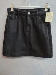 ブラックデニムミニスカート