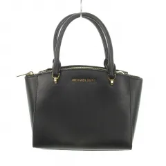 マイケルマイケルコース Michael michael kors ハンドバッグ サッチェル 2way ショルダーバッグ レザー ロゴ 黒 ブラック /MN3 ■GY18