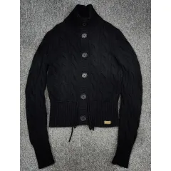 ポロ ジーンズ ケーブル編み ケーブル編み ボタン ニット カーディガン S