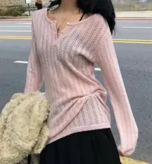 LETTER FROM MOON ブレイク ウール ニット ONE PIECE ピンク