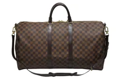 極美品 LOUISVUITTON ルイヴィトン ボストンバッグ N41414  キーポルバンドリエール55 ダミエエベヌ ゴールド金具 中古 4b009054