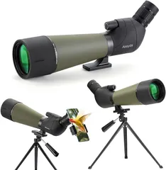Akeyda 20-60x80mm フィールドスコープ 望遠鏡 バードウォッチング 高倍率 単眼きょう スマホ 望遠スコープ アーチェリー 野鳥観察 星空観察 星雲のサムネイル