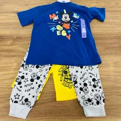 新品タグ付き キッズ服 半袖 Tシャツ ズボン 3着セット 110サイズ ディズニー ミッキーマウス /302298在★6