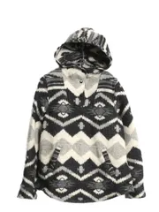 【お得なクーポン配布中!】 ウールリッチ ネイティブ 総柄 パーカー ジャケット レディース S 古着 アノラック プルオーバー ジャンパー ブランケット ラグ モノトーン