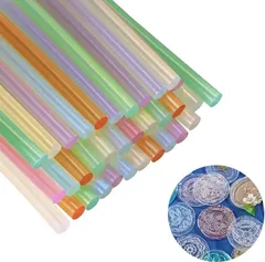 nex&co シーリングワックス 高い透明性 半透明 ホットグルーガン封緘に最適 30本セット 7mmx100mm (多色)