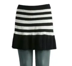 S119 ニット ストライプ ミニスカート