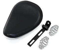 ALL DAY Shining ソロ シート バイク ブラック シングル サドル スプリング ハーレー チョッパー ドラッグスター ビラーゴ デスペラード XV250 XV400 交換 汎用