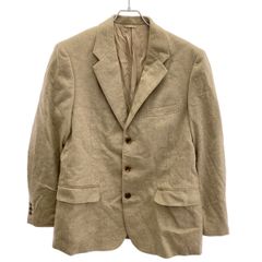 パパス リネン100% 背抜き テーラードジャケット 2B ノーベント 日本製
