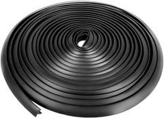 ＦＵＫＵＭＩＤＯ エアロモール ゴム ヘッドライト 車 ドア フェンダーモール ドアエッジ プロテクター t字 型 5ｍ (ブラック,  幅5mm)