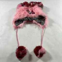 ★ 希少 レア Disney ディズニー ミニーマウス ファンキャップ ファー スパンコール ふわふわ ピンク 0.1kg