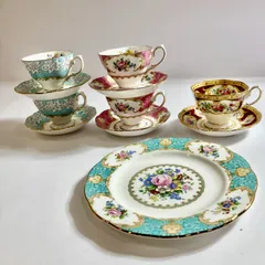 ★ ROYAL ALBERT ロイヤル アルバート プレート ソーサー カップ 11点 まとめ商品 レディアスコット レディーハミルトン など 現状品 1.6kg