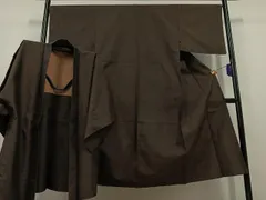 平和屋着物▽男性　紬　単衣　アンサンブル　縞　正絹　逸品　AABD7483jh