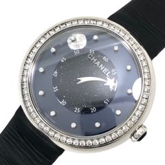 샤넬 CHANEL 마드모아젤 프리베 H3389 블랙 K18WG 자동 감기 여성 시계