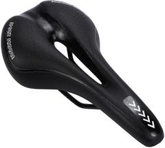 calm wish Road Bike Bicycle Saddle - Lightweight, Cushioned, Waterproof, Parts, Mini Velo, Accessory, Mountain Bike, Comfortable, Universal (Black)