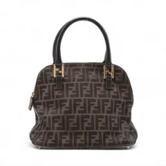 極美品　フェンディ　ハンドバッグ　ズッカ　ローマ　キャンバス　レザー FENDI（フェンディ） ズッカ柄 ショルダーバッグ ハンドバッグ