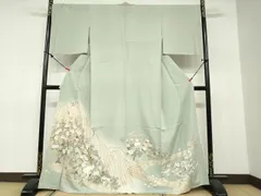 平和屋着物●豪華色留袖　駒刺繍　流水草花文　暈し染め　金彩　正絹　逸品　未使用　DAAZ7738ud