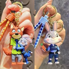 大人気❣️ペアセット！ズートピア ニック＆ジュディ キーホルダー