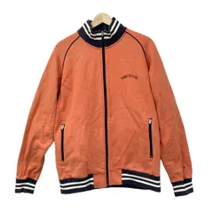 TOMMY HILFIGER(トミーヒルフィガー) ブルゾン サイズM メンズ - オレンジ×ダークネイビー×白 長袖/春/秋