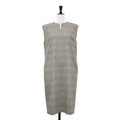 TOMORROWLAND collection トゥモローランド ワンピース グレー サイズ:36(9号) | 24秋冬 ウーステッドラメ スキッパーワンピース | ミディ丈 ストレートシルエット | 日本製 トップス ドレス【レディース】【中古】