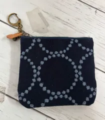 ハンドメイド　ミナペルホネン　dop タンバリンネイビーのミニポーチ