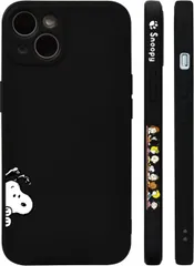 対応 iPhone17 用 ケース スヌーピー キャラクター スマホケース 萌えキャラ可愛い スマートフォンケース レンズ保護 防キズ 高耐久性 ワイヤレス充電対応 アンチ指紋 黒 対応 イフォン17
