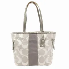 コーチ COACH 13280 シグネチャー ハンドバッグ トート ロゴ キャンバス レザー グレー /GV ■GY17