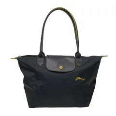 LONGCHAMP(ロンシャン) ショルダーバッグ ル・プリアージュクラブ グレー×ダークイエロー 折りたたみ レザー