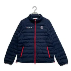 中古 レディース アンパスィ and per se フルジップアウター L 紺 ネイビー 中綿入り 軽量