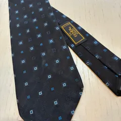 フェンディ　FENDI  ズッカ柄 FFロゴ ネクタイ ブルー系 シルク イタリア製　　【商品No.295-3】