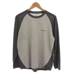 モンベル Montbell WIC.ラグラン ロングスリーブT Tシャツ カットソー 長袖 M グレー 1114130 /YM