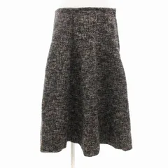 インゲボルグ INGEBORG フレアスカート ひざ丈 ツイード アンゴラ混 13 グレー /JS
