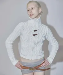 SCULPTOR ケーブル編み ニット カーディガン