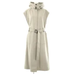 アドーア ADORE SUPER100 メルトンジレ ノースリーブコート 38 ライトグレー /ES ■OS