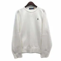 ポロ ラルフローレン POLO RALPH LAUREN ダブルニット スウェット シャツ トレーナー ワンポイント ホワイト 白 L