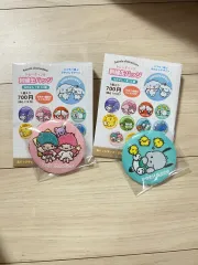 サンリオキャラクターズ 刺繍 缶バッジ ポチャッコ リトルツインスターズ