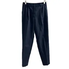 プラステ PLST 美品 プレミアムオックステーパードパンツ スラックス 紺 ネイビー XS