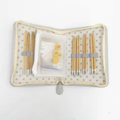 裁縫道具 Tulip チューリップ 切替式竹輪針セット キャリーシーロング グレー 箱なし