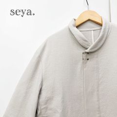 名品 seya 刺し子 ノーカラージャケット セヤ コットン Sサイズ DUNE